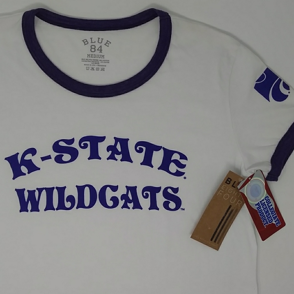 BLUE 84 NCAA Women's Vintage Supima Ringer Tee - Picture 2 of 8